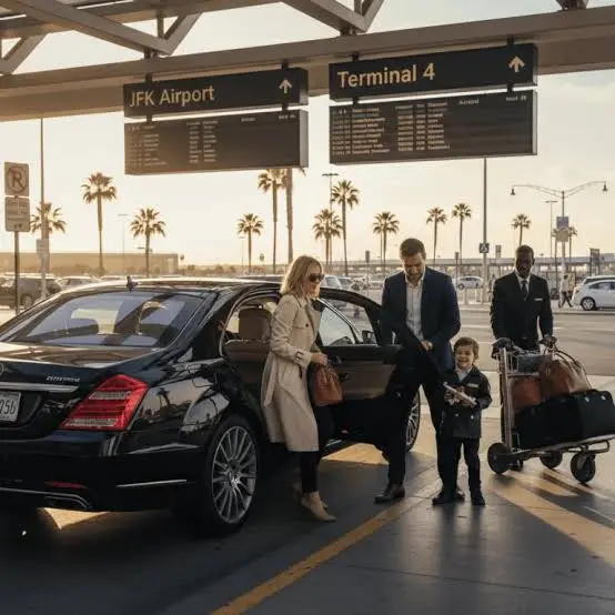Car service to JFK Airport driver holding a name sign in arrivals