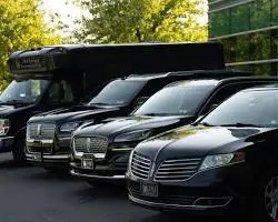 Luxury car service NYC vehicle set up for a corporate event