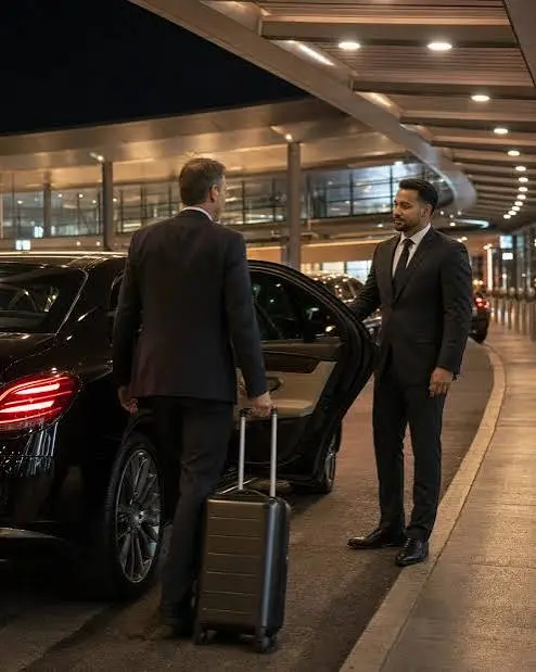 Newark airport car service returning to Manhattan with luggage