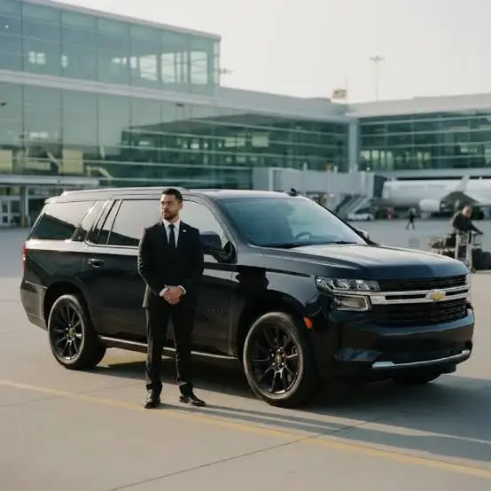 Newark airport car service driver checking flight status